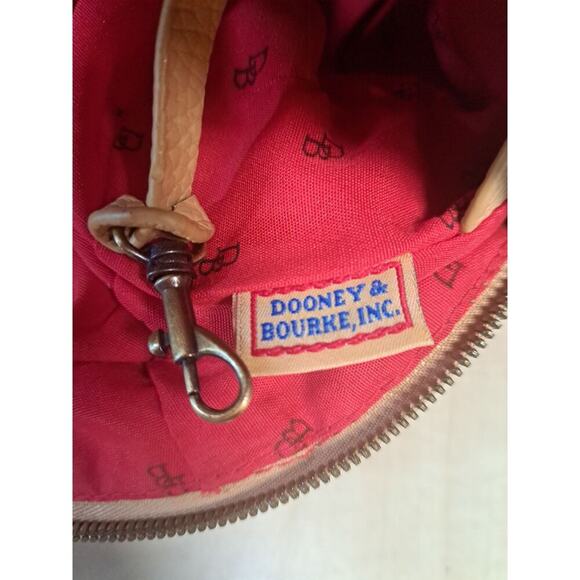 Dooney Bourke Beige Leather Monogram Satchel Handbag Size DB31 - Picture 12 of 12